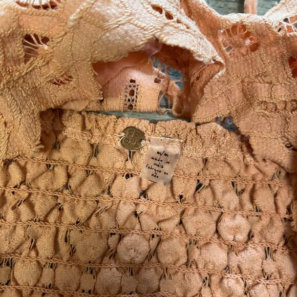 Free People Adella It Orange Lace Strappy Bralette NWT Women’s Size M - Picture 6 of 8